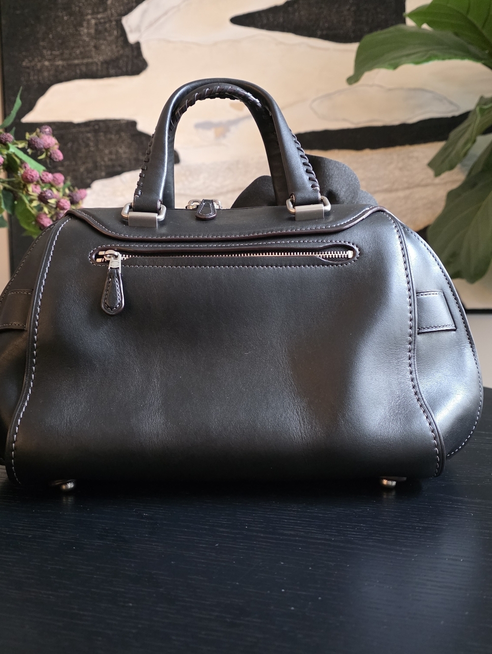 Coach Ace Satchel Black NWOT - Picture 2 of 8